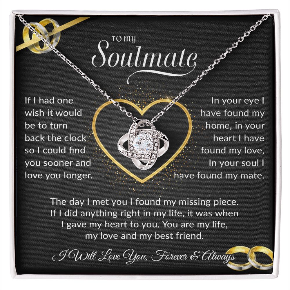 To My Soulmate Necklace, Gift For Wife, Gift from Husband, Valentine Days Gift