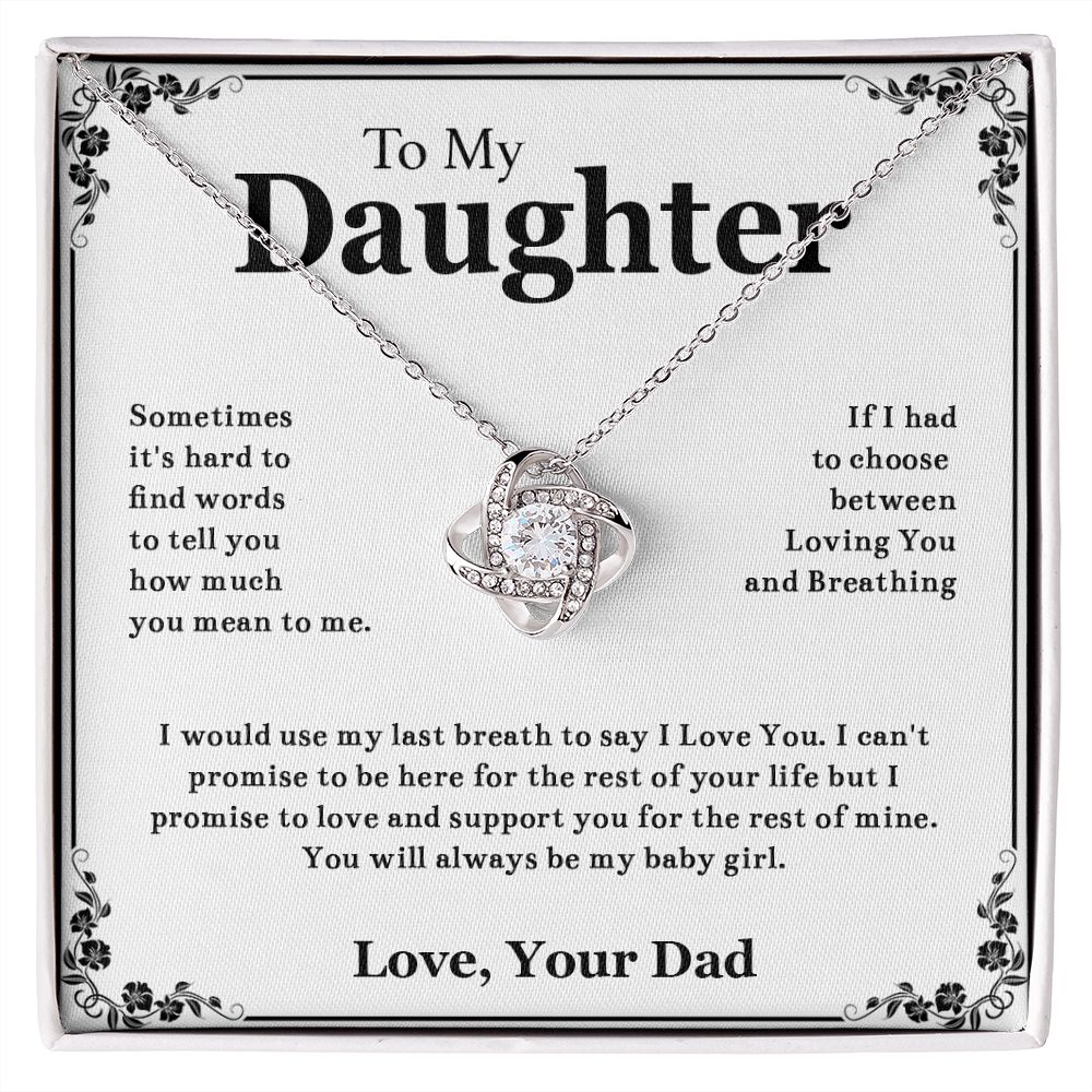To My Daughter Necklace, Daughter Father Necklace, Daughter Gift from Dad