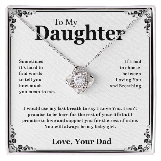 To My Daughter Necklace, Daughter Father Necklace, Daughter Gift from Dad