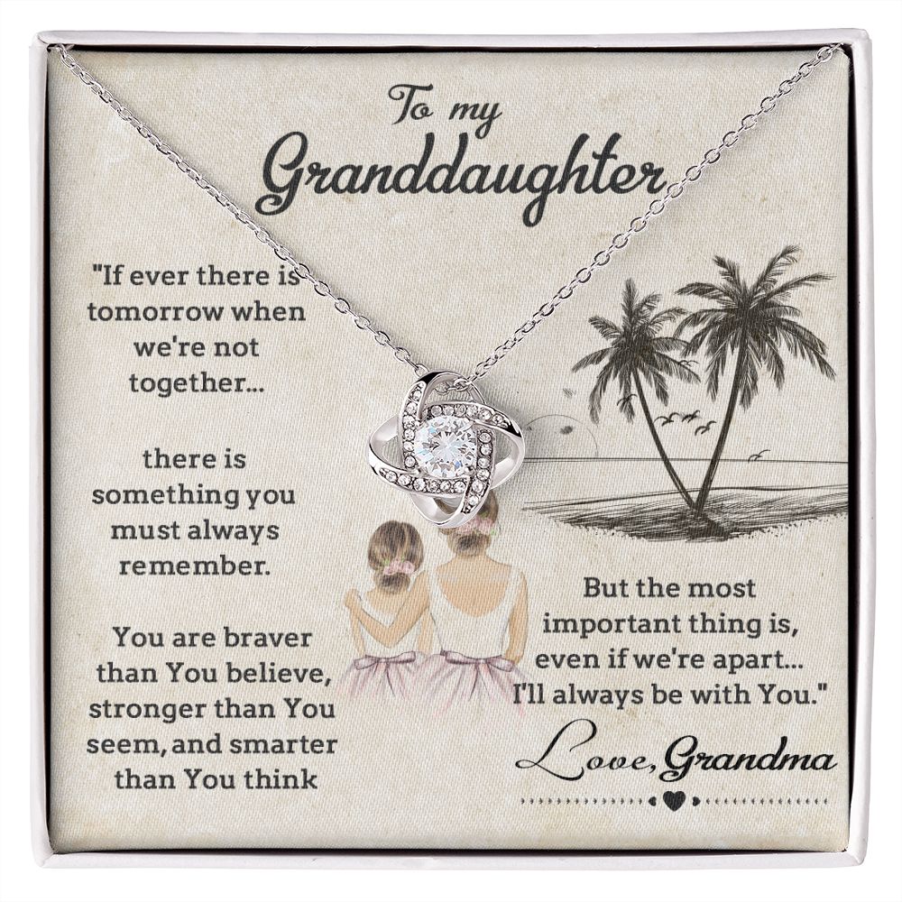 To My Granddaughter, Gift for Granddaughter from Grandma, Granddaughter Necklace