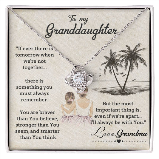 To My Granddaughter, Gift for Granddaughter from Grandma, Granddaughter Necklace