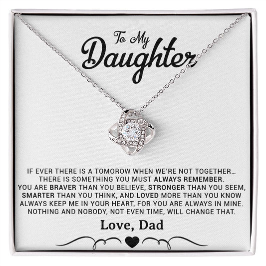 To My Daughter Necklace, Gift for Daughter from Dad, Daughter Father Necklace