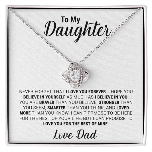 To My Daughter Necklace, Gift For Daughter From Dad, Daughter Father Necklace