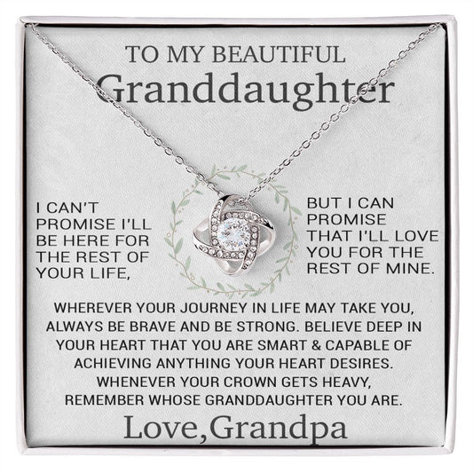 Granddaughter Necklace - Granddaughter Gifts From Grandpa Grandma