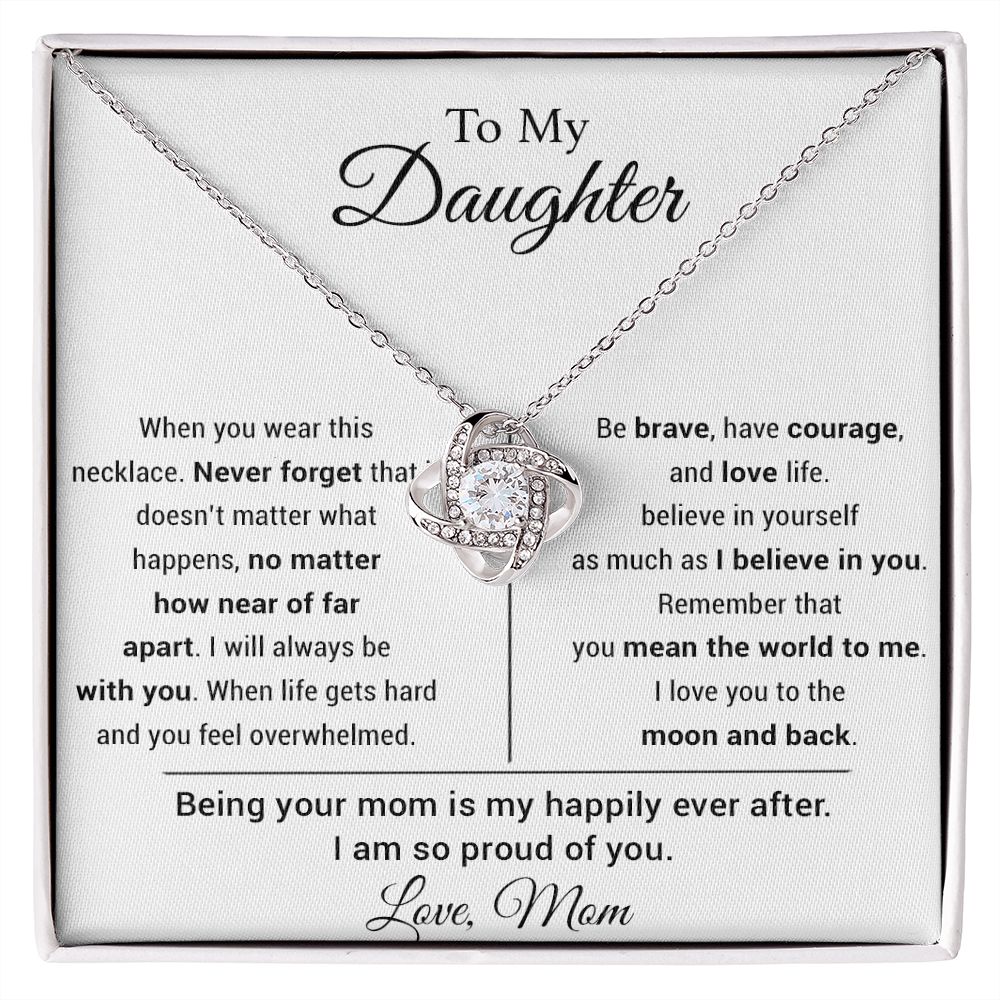 To My Daughter Necklace, Gift For Daughter From Mom, Daughter Mother Necklace2