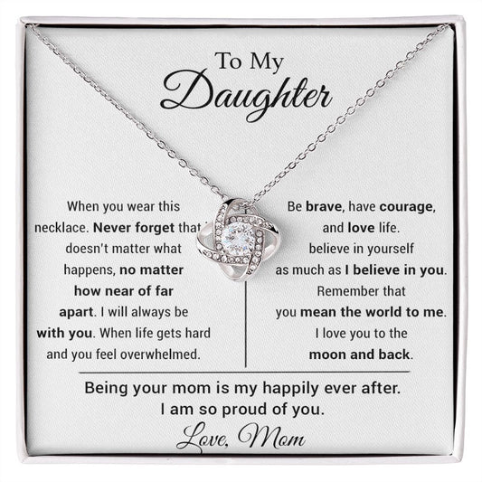 To My Daughter Necklace, Gift For Daughter From Mom, Daughter Mother Necklace2