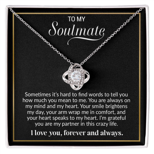 To My Soulmate Necklace, Valentine Gift For Her, Gift For Soulmate