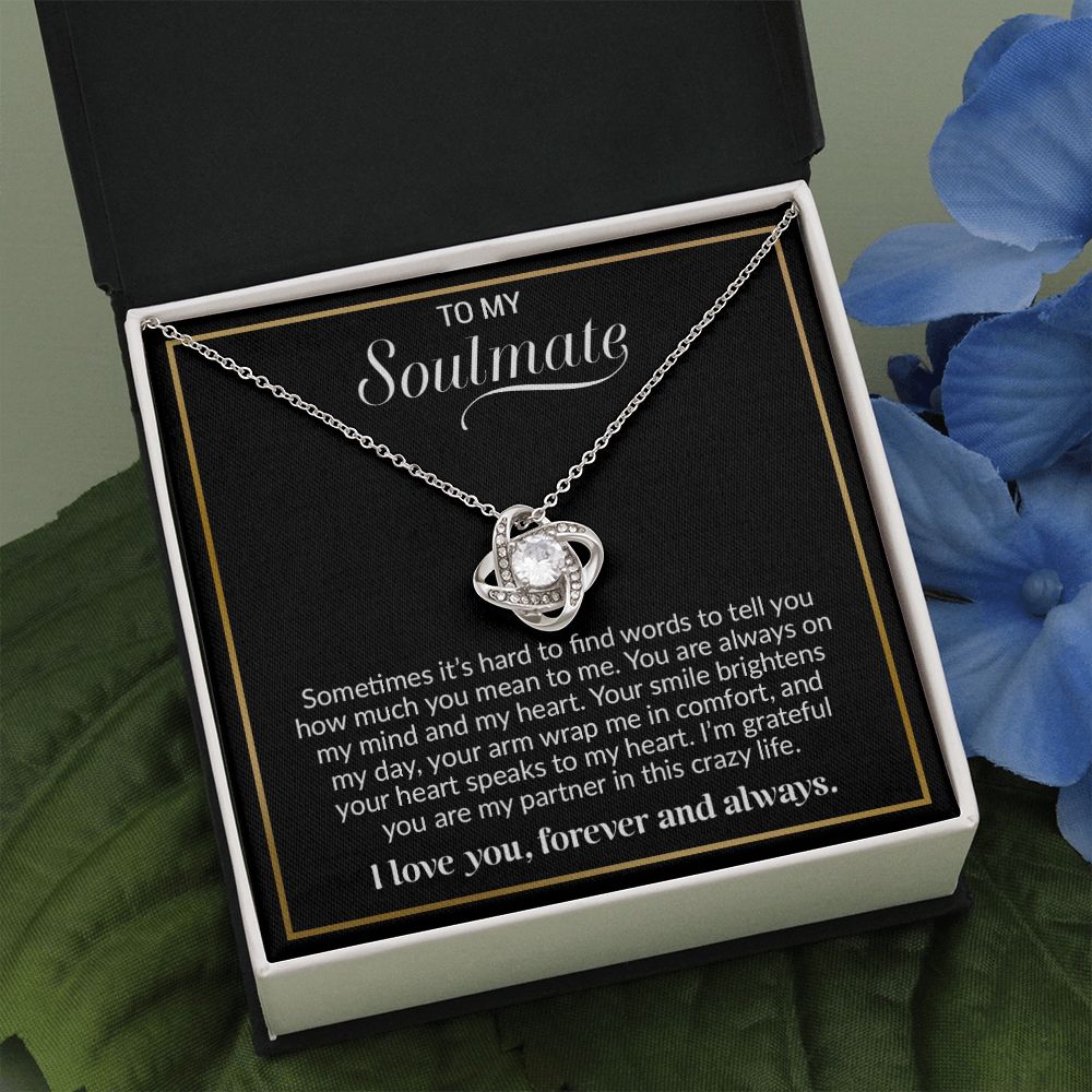 To My Soulmate Necklace, Valentine Gift For Her, Gift For Soulmate