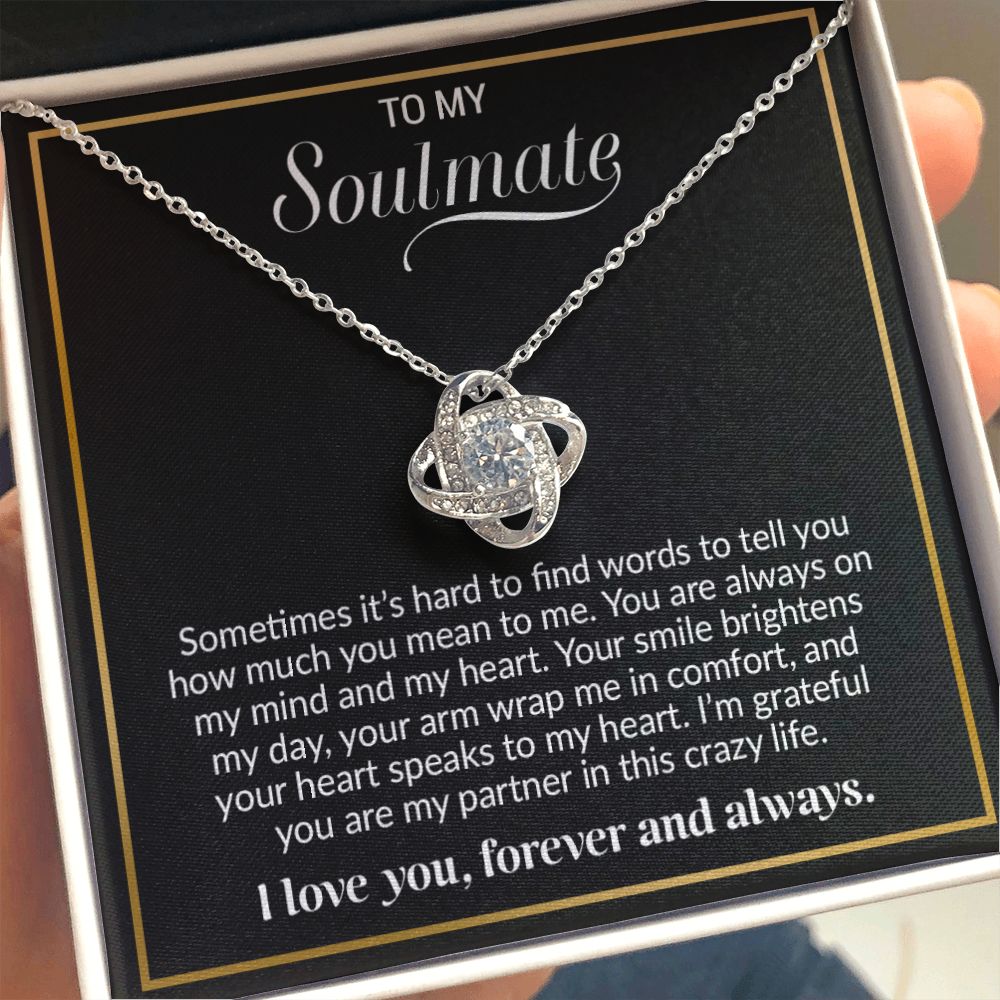 To My Soulmate Necklace, Valentine Gift For Her, Gift For Soulmate