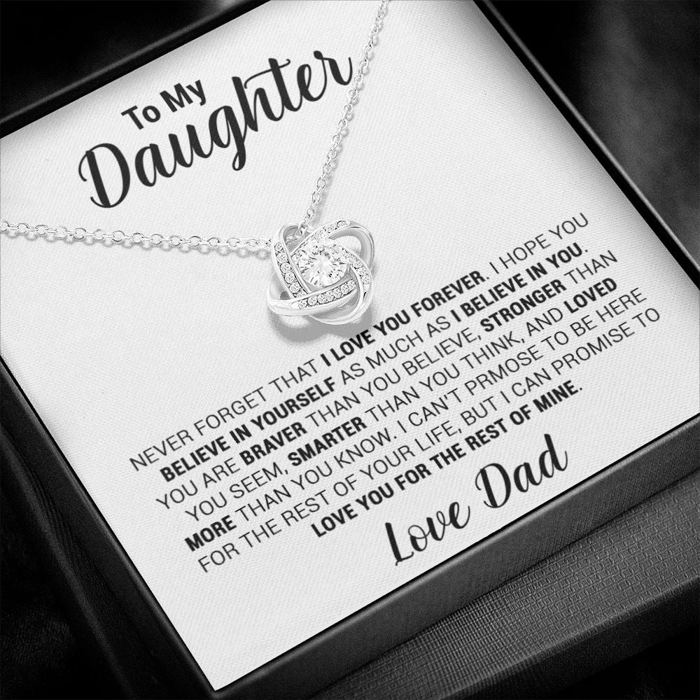 To My Daughter Necklace, Gift For Daughter From Dad, Daughter Father Necklace