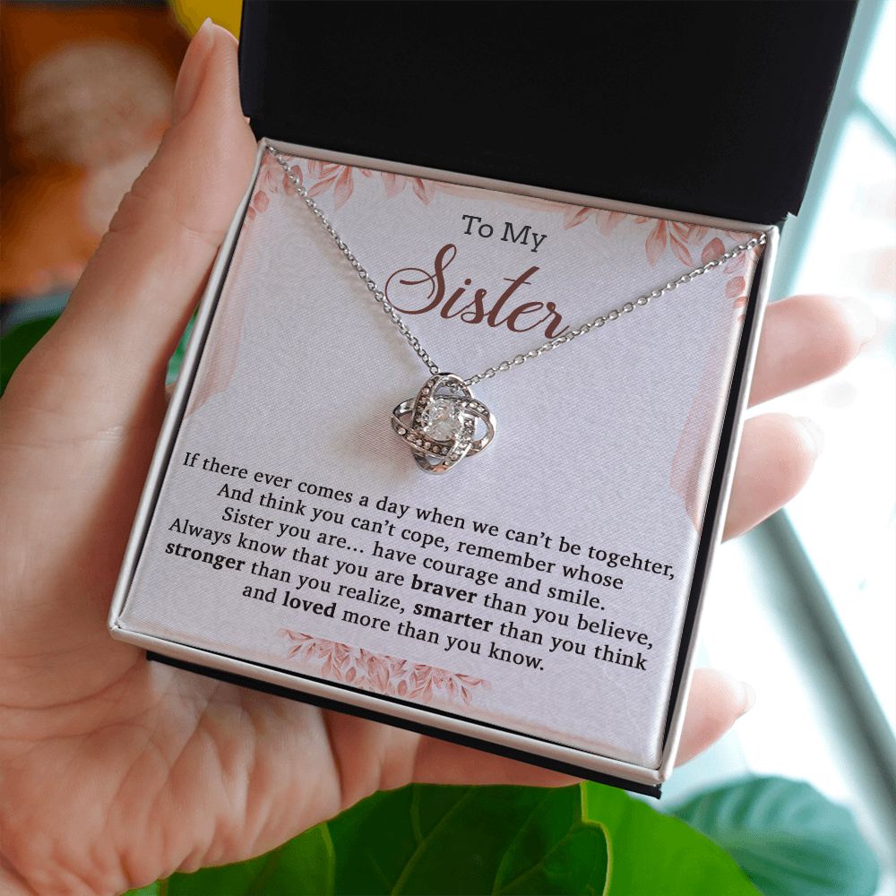 To My Sister Necklace, Brother to Sister, Birthday gift For Sister from Brother