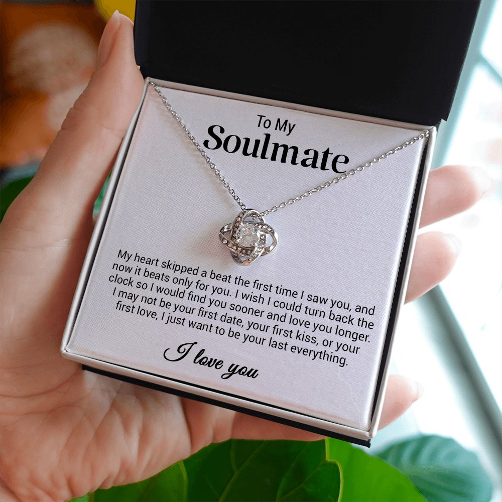 To My Soulmate Necklace, Gift For Wife Girlfriend From Husband, Valentines Day
