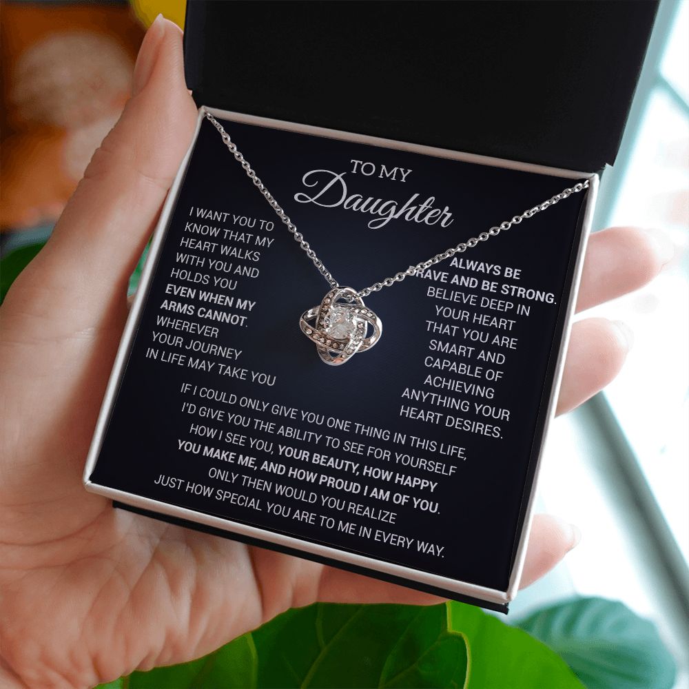 To My Daughter Necklace, Daughter Gift from Mom/Dad, Gift for Daughter Birthday