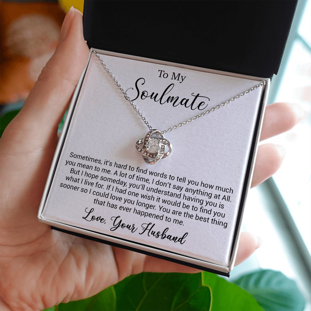 To My Soulmate Necklace, Gift For Wife Girlfriend From Husband, Valentines Day