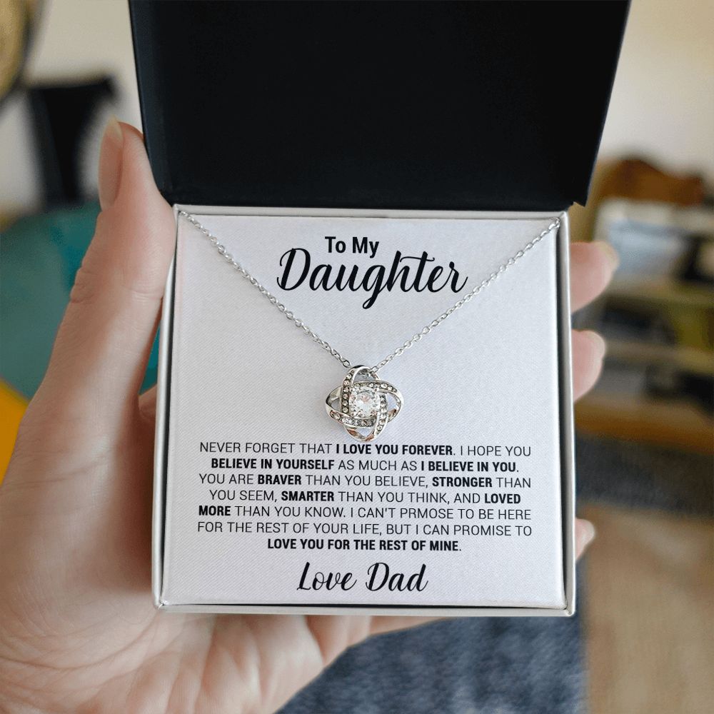 To My Daughter Necklace, Gift For Daughter From Dad, Daughter Father Necklace