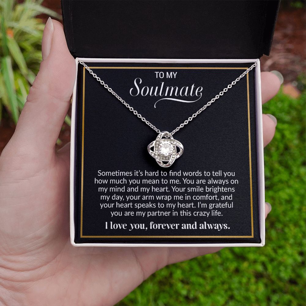 To My Soulmate Necklace, Valentine Gift For Her, Gift For Soulmate