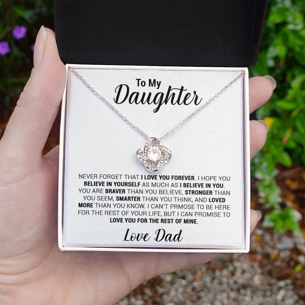 To My Daughter Necklace, Gift For Daughter From Dad, Daughter Father Necklace