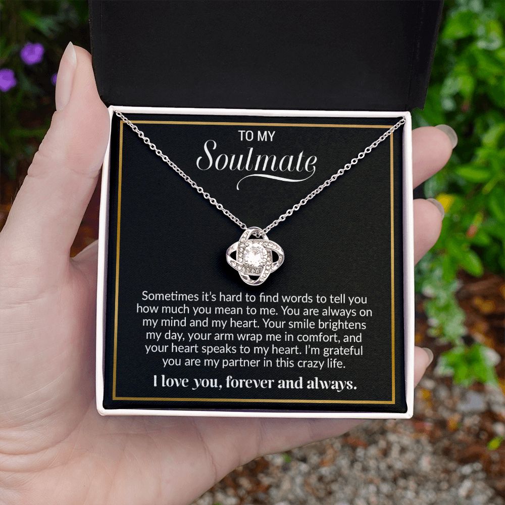 To My Soulmate Necklace, Valentine Gift For Her, Gift For Soulmate