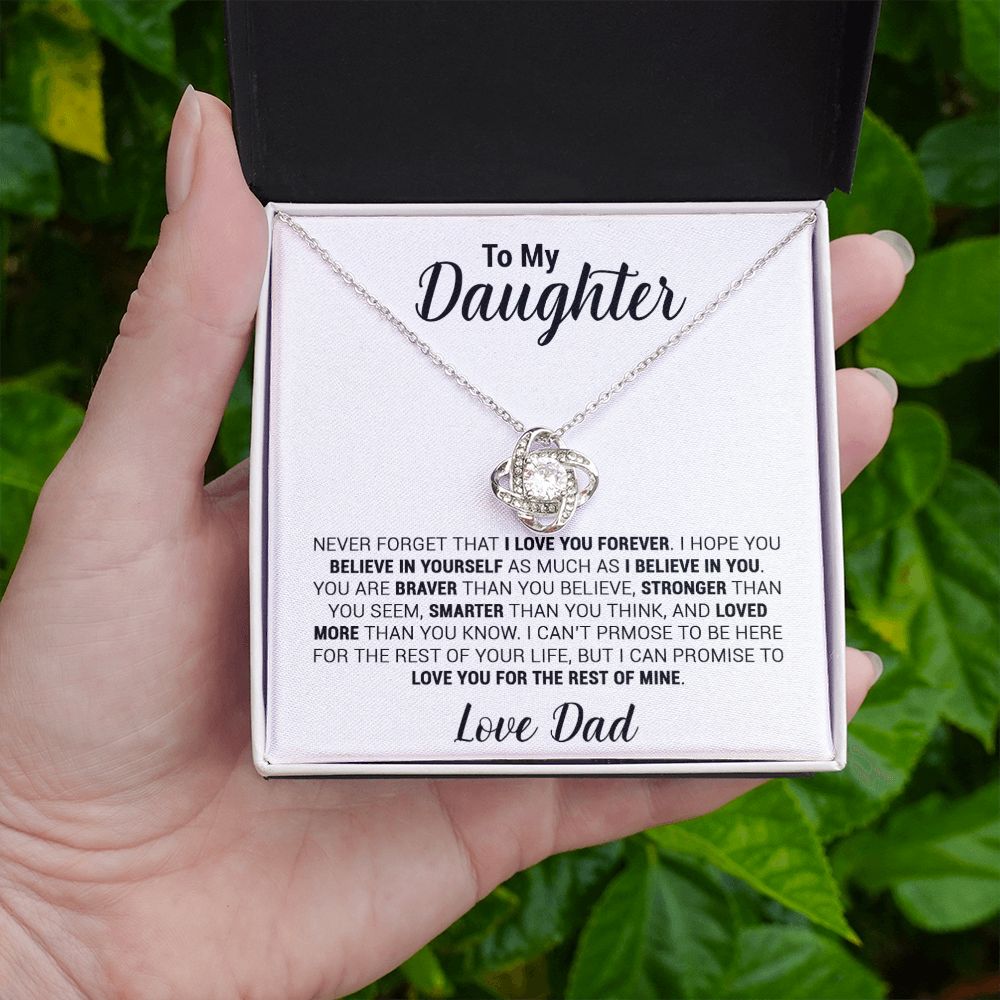 To My Daughter Necklace, Gift For Daughter From Dad, Daughter Father Necklace