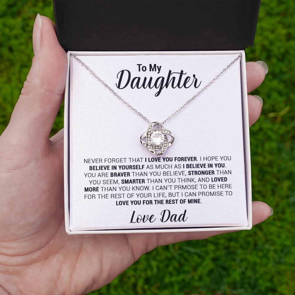 To My Daughter Necklace, Gift For Daughter From Dad, Daughter Father Necklace