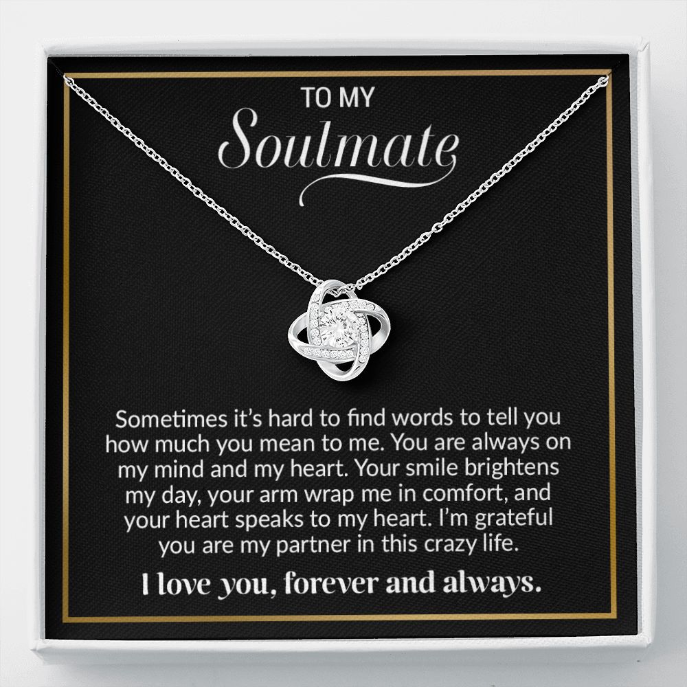To My Soulmate Necklace, Valentine Gift For Her, Gift For Soulmate