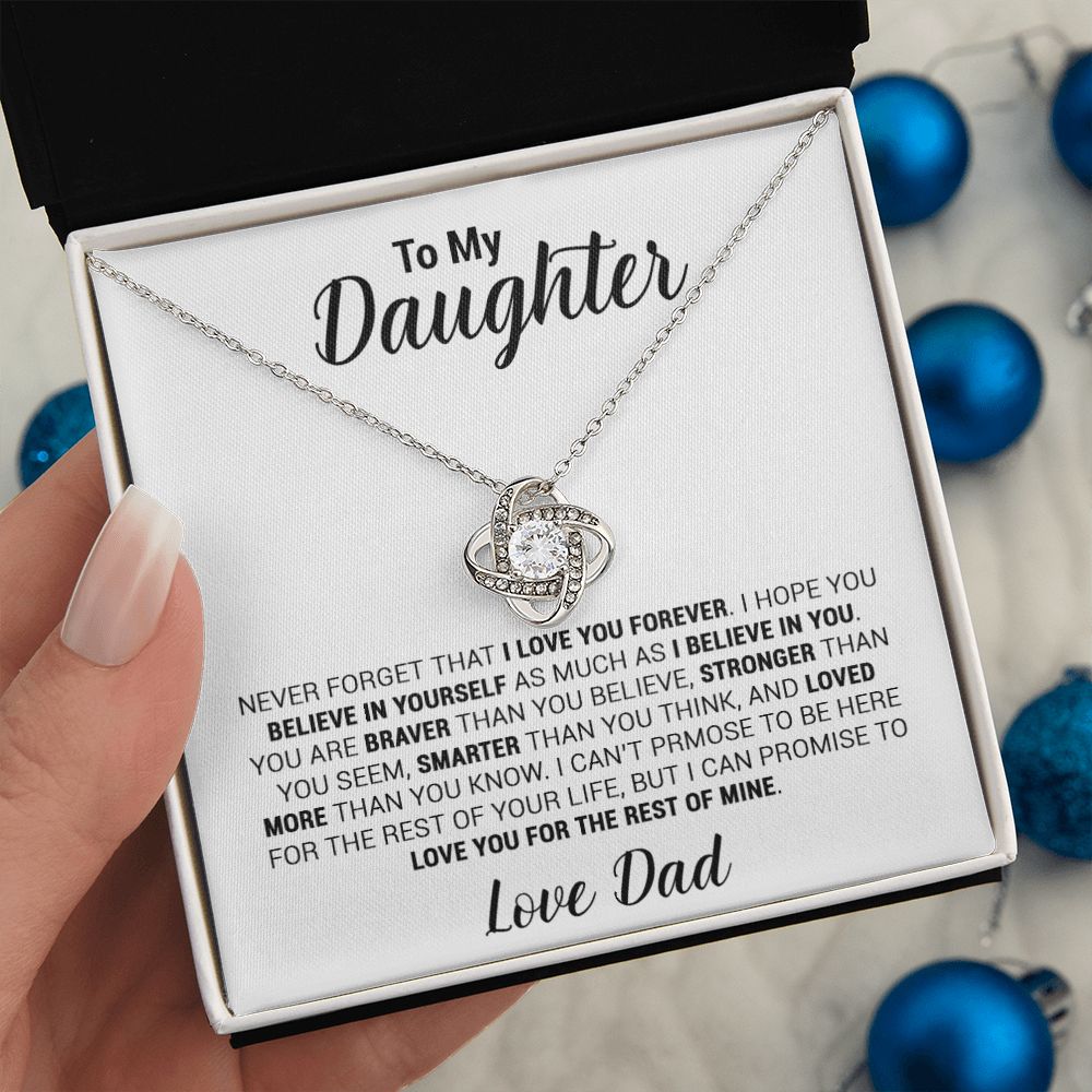 To My Daughter Necklace, Gift For Daughter From Dad, Daughter Father Necklace