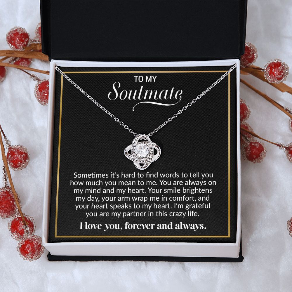To My Soulmate Necklace, Valentine Gift For Her, Gift For Soulmate