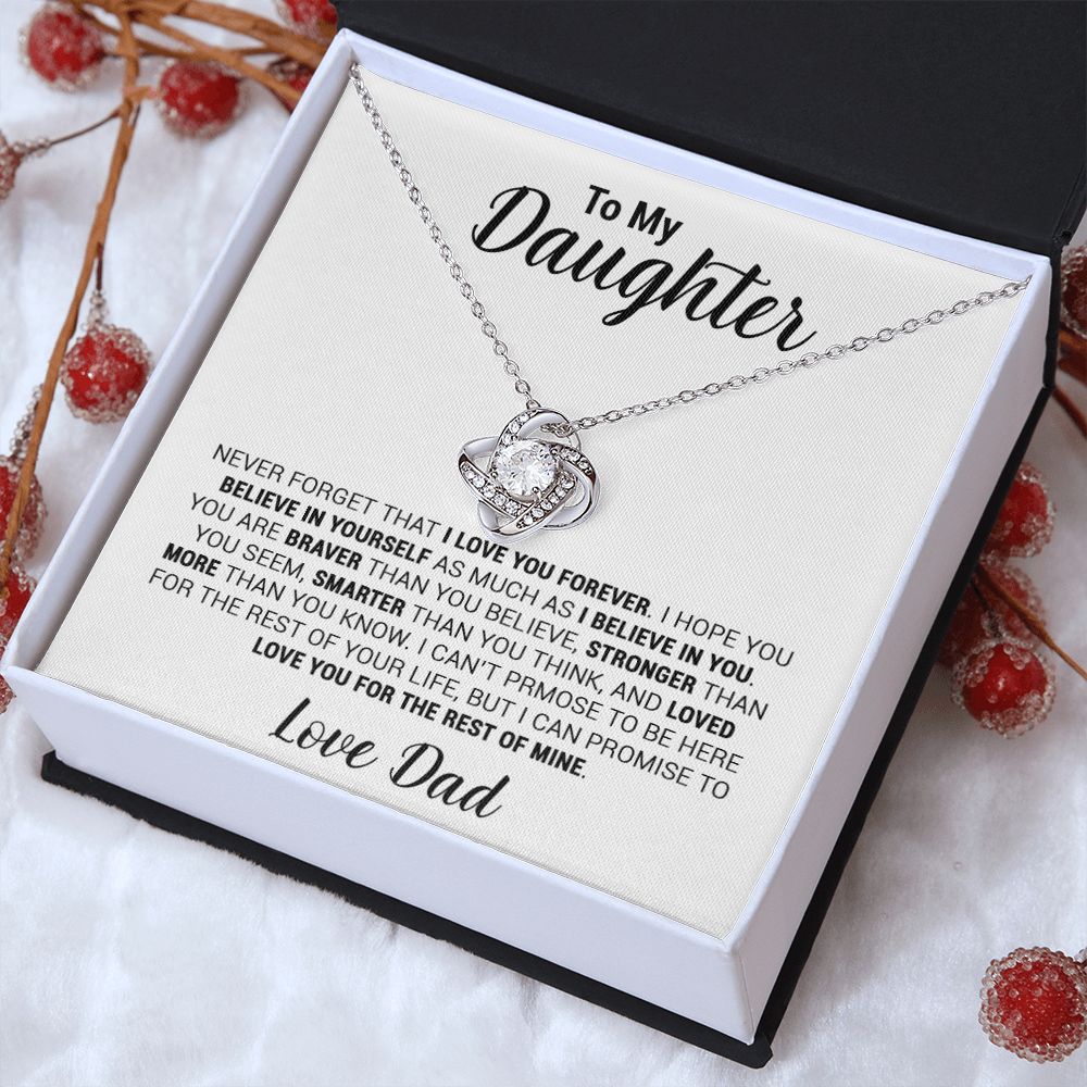 To My Daughter Necklace, Gift For Daughter From Dad, Daughter Father Necklace