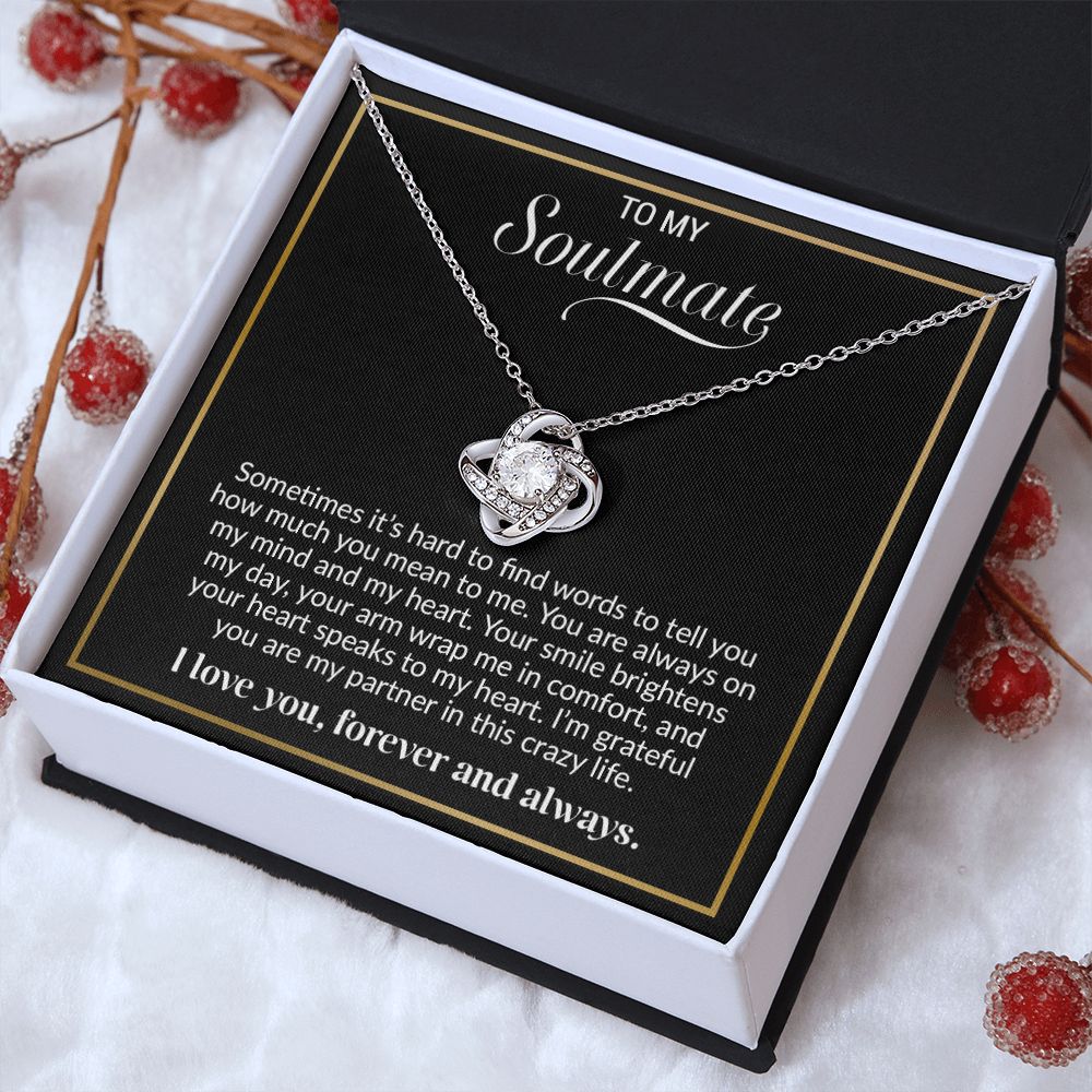 To My Soulmate Necklace, Valentine Gift For Her, Gift For Soulmate