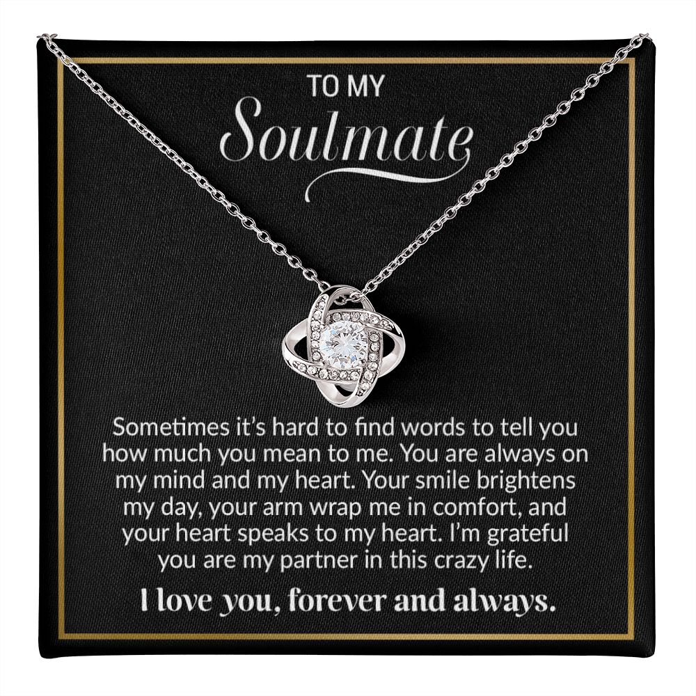 To My Soulmate Necklace, Valentine Gift For Her, Gift For Soulmate