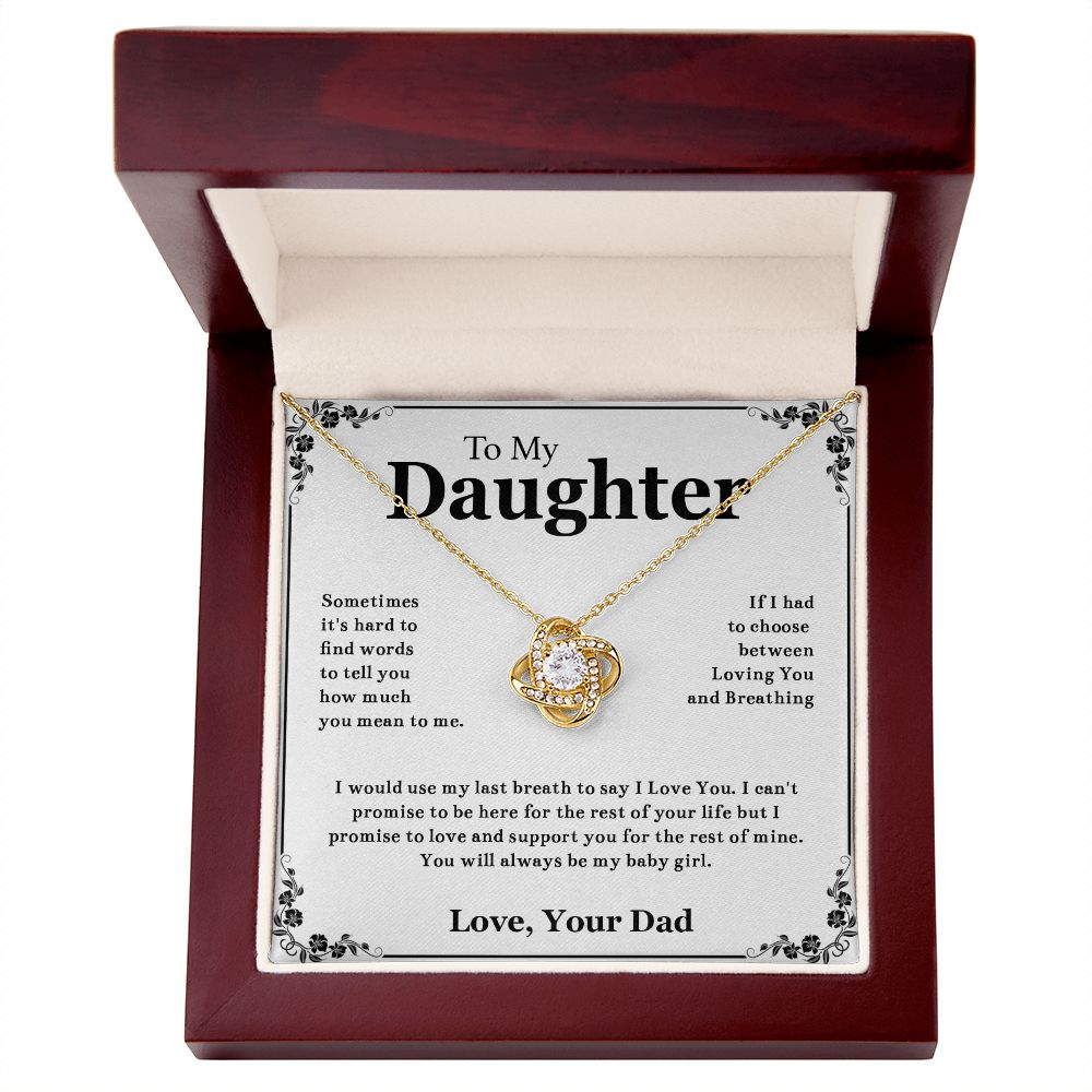 To My Daughter Necklace, Daughter Father Necklace, Daughter Gift from Dad