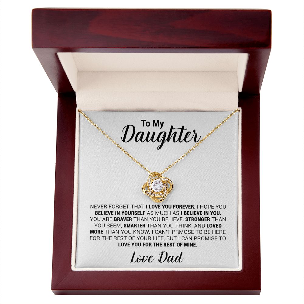 To My Daughter Necklace, Gift For Daughter From Dad, Daughter Father Necklace