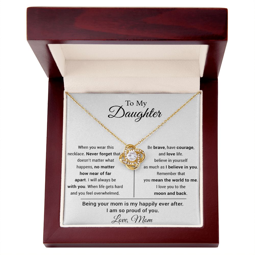 To My Daughter Necklace, Gift For Daughter From Mom, Daughter Mother Necklace2