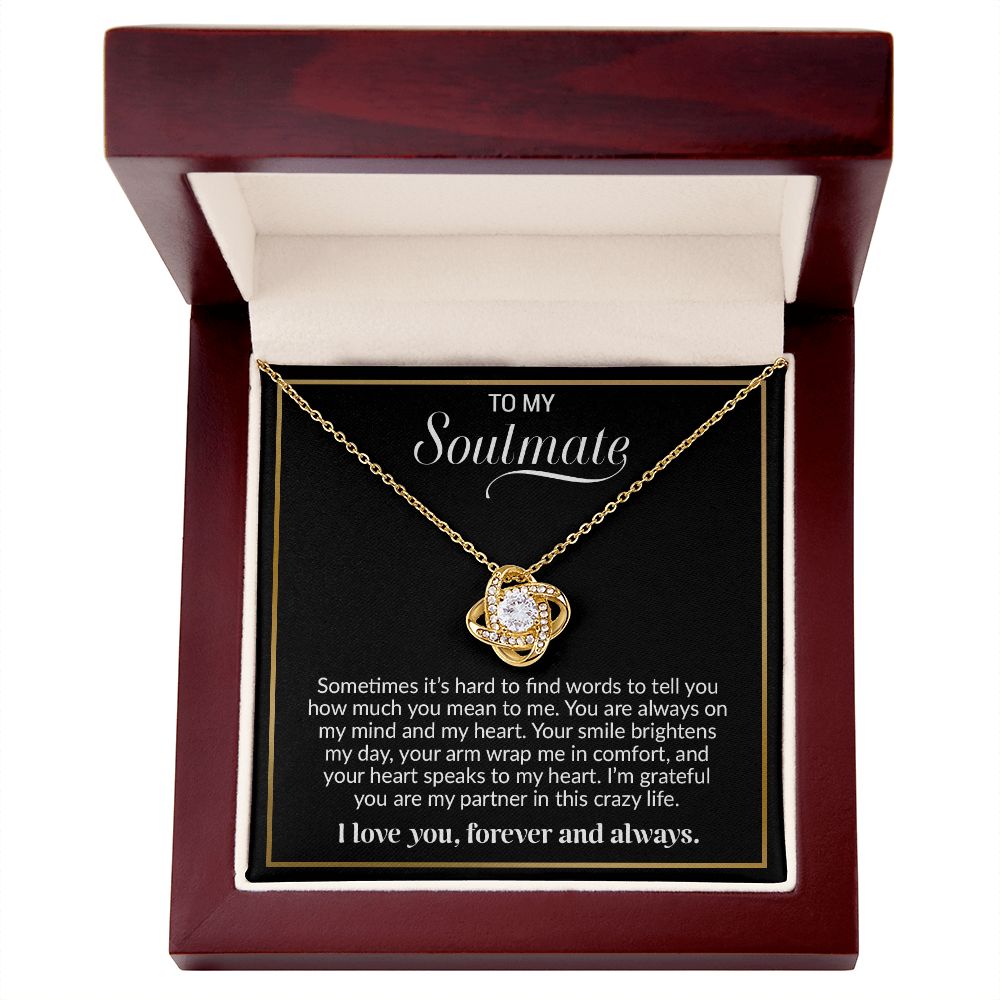 To My Soulmate Necklace, Valentine Gift For Her, Gift For Soulmate