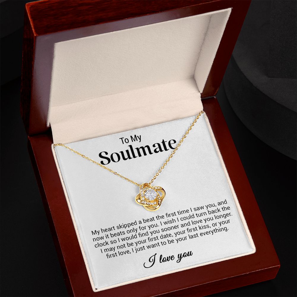 To My Soulmate Necklace, Gift For Wife Girlfriend From Husband, Valentines Day