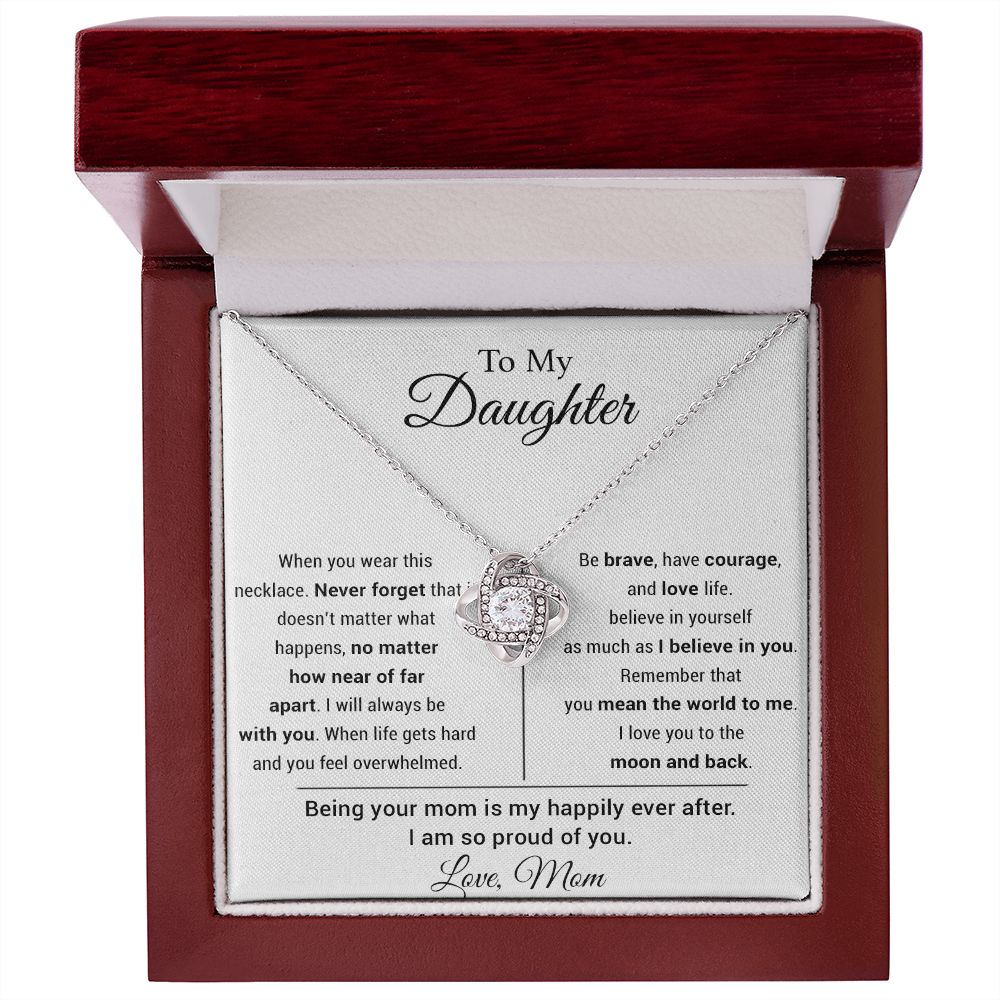 To My Daughter Necklace, Gift For Daughter From Mom, Daughter Mother Necklace2
