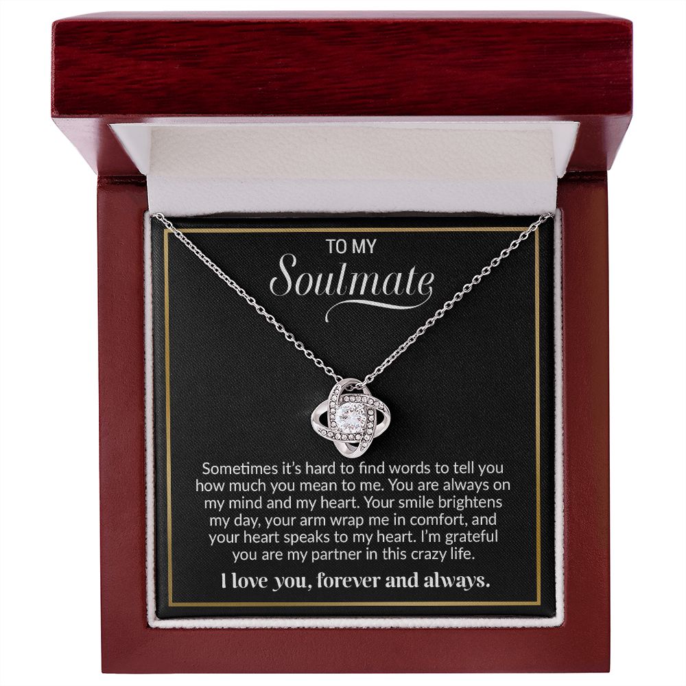 To My Soulmate Necklace, Valentine Gift For Her, Gift For Soulmate