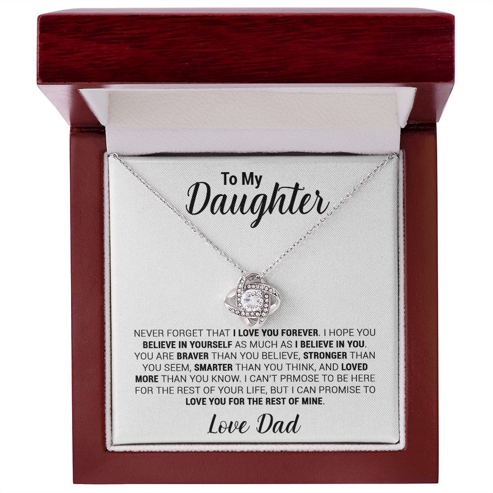To My Daughter Necklace, Gift For Daughter From Dad, Daughter Father Necklace
