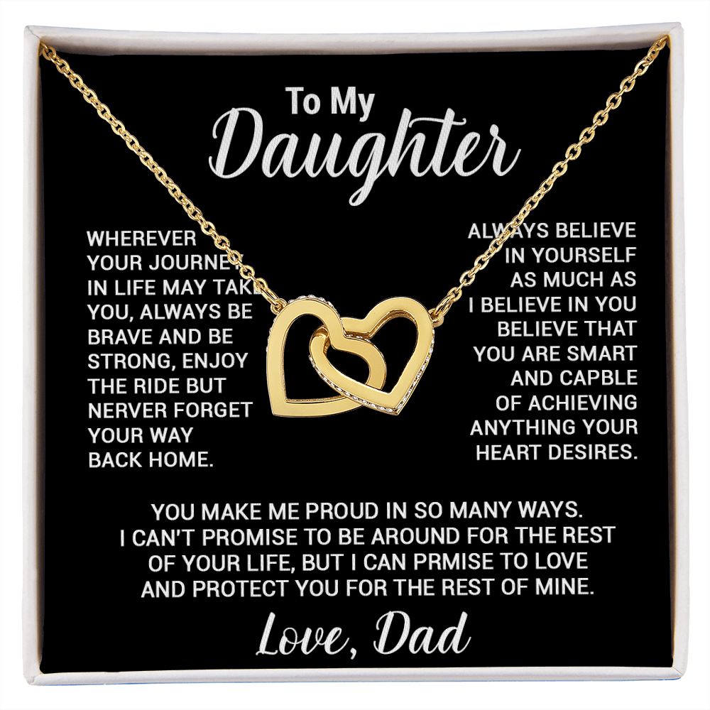 To My Daughter Necklace, Gift For Daughter From Dad, Daughter Father Necklace