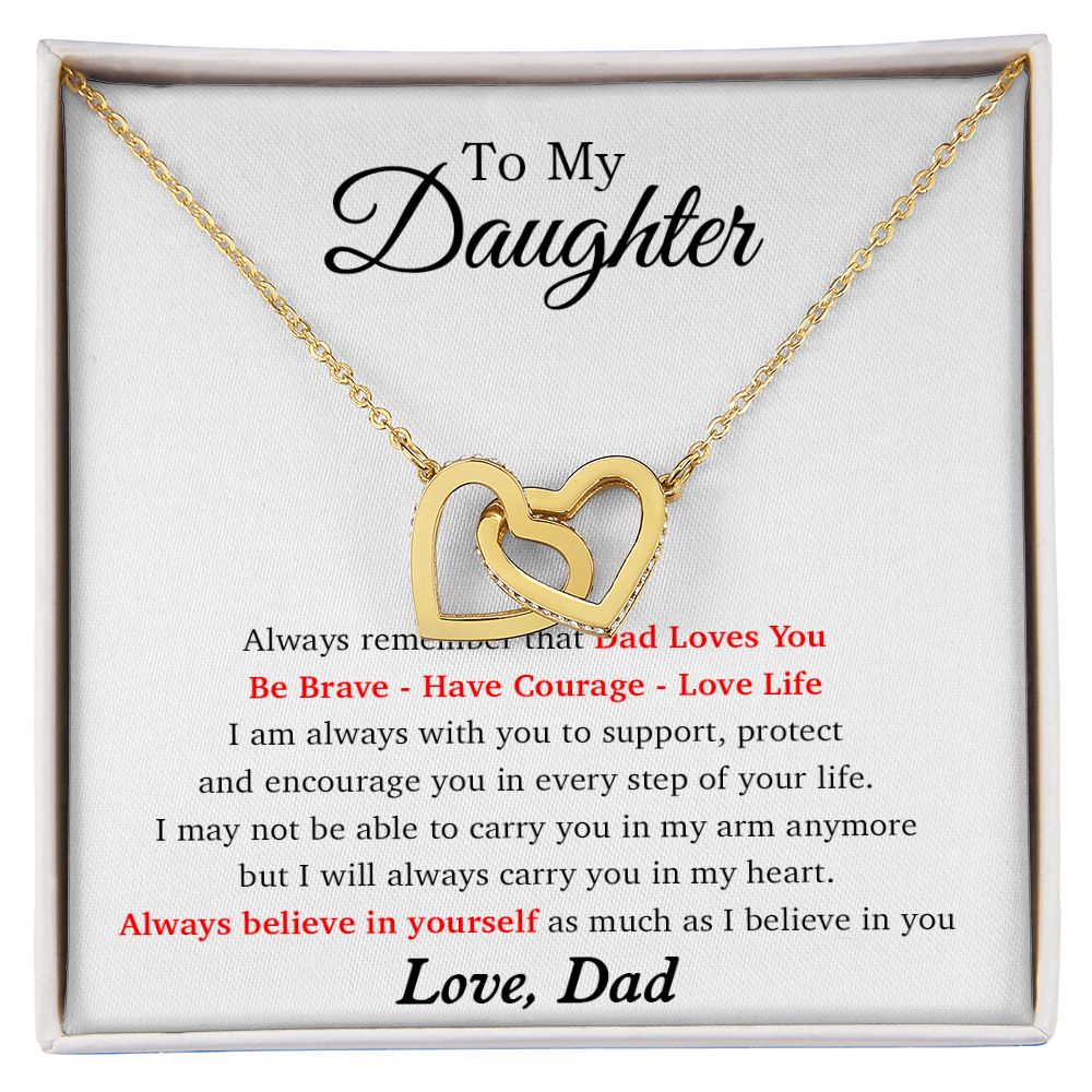 To My Daughter Necklace, Gift For Daughter From Dad, Daughter Father Necklace