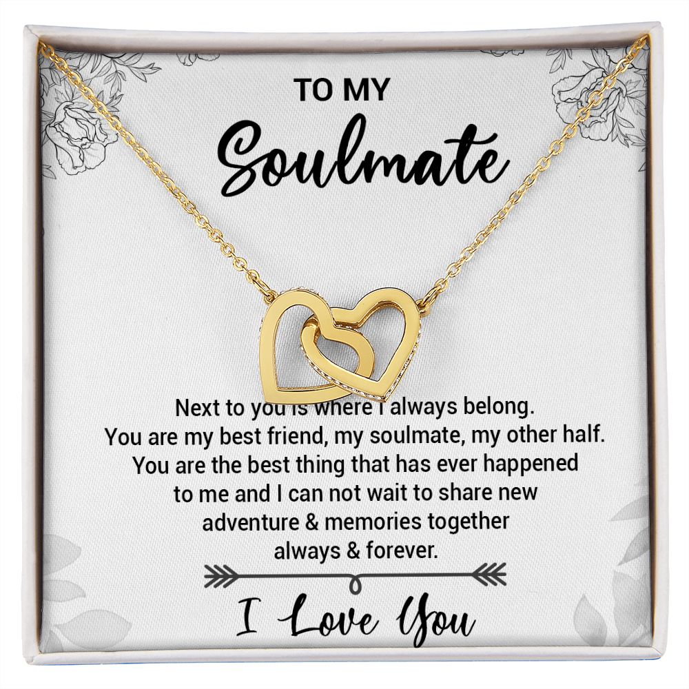 To My Soulmate Necklace Gift For Girlfriend Wife Birthday Gifts Christmas Gifts