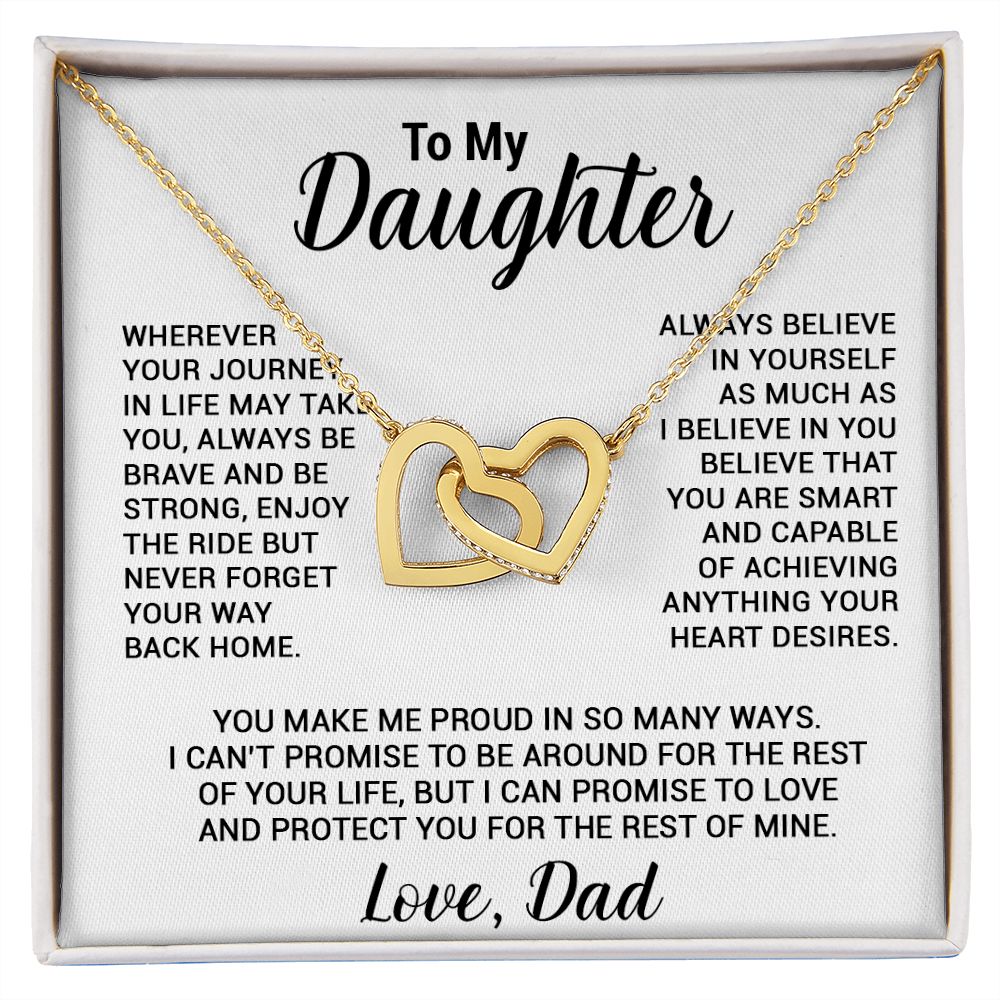 To My Daughter Necklace, Gift For Daughter From Dad, Daughter Father Necklace_NEW