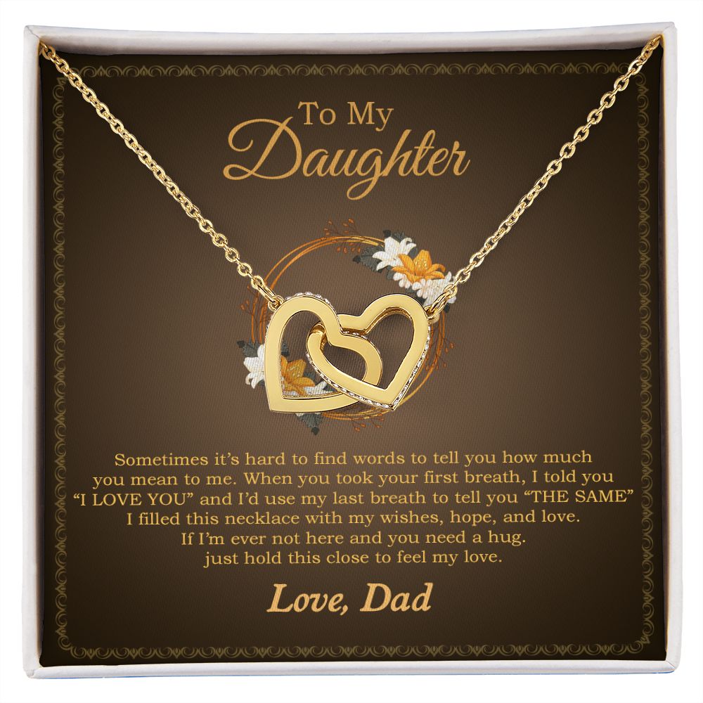 To My Daughter Necklace, Gift For Daughter From Dad, Daughter Father Necklace