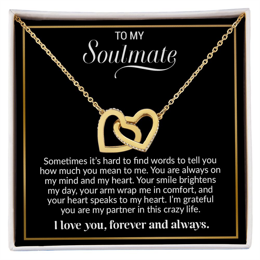To My Soulmate Necklace, Valentine Gift For Her, Gift For Soulmate