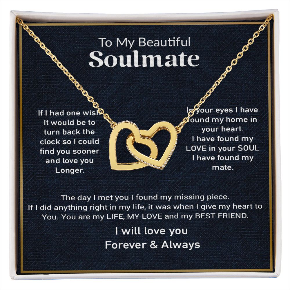 To My Soulmate Necklace, Gift For Her, Gift For Soulmate, Valentine's Gift for My Wife Girlfriend