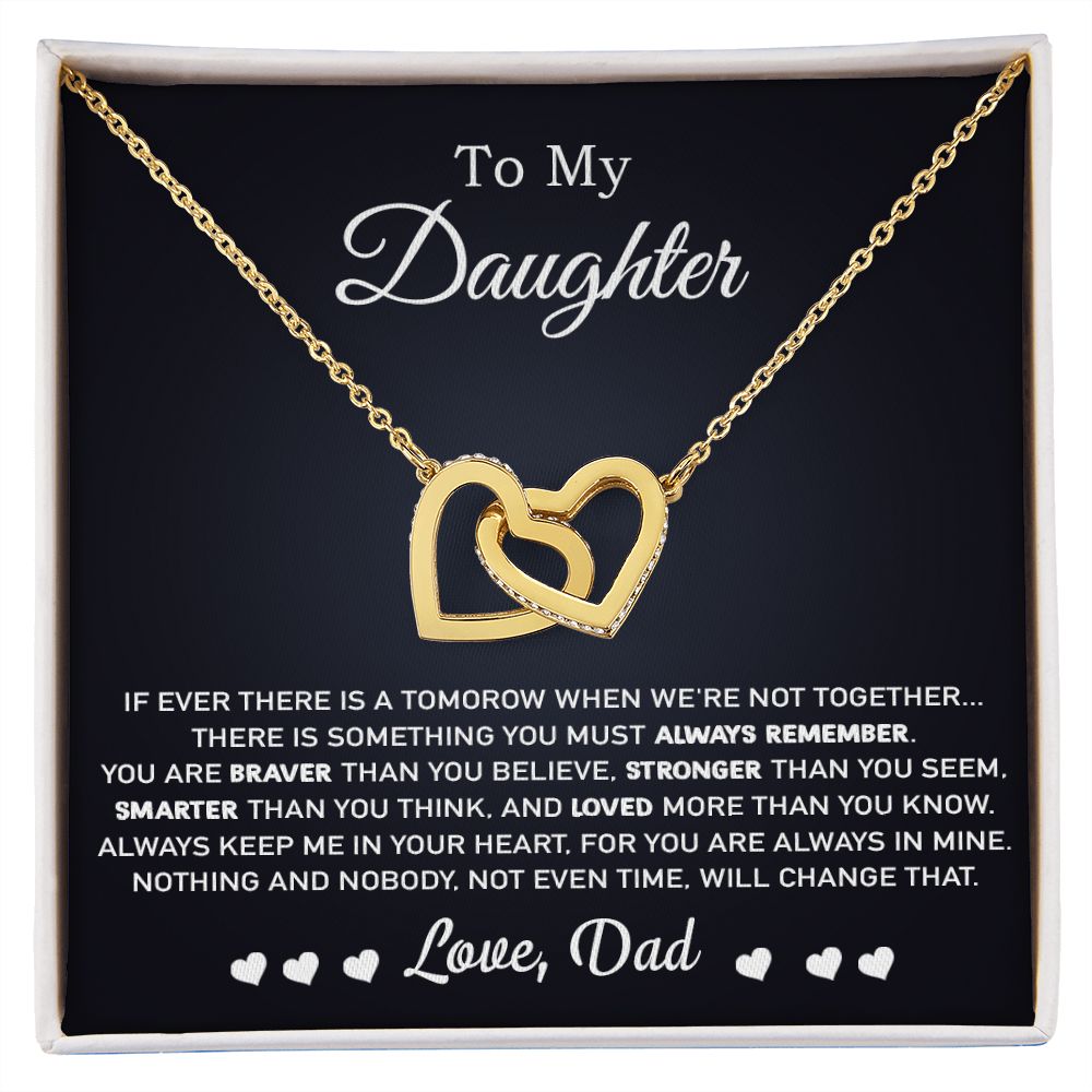 To My Daughter Necklace, Birthday Gift For Daughter From Dad, Graduation Jewelry