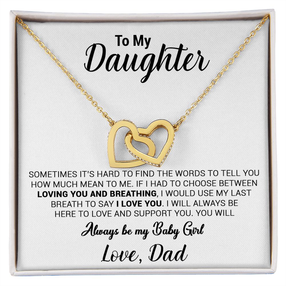 To My Daughter Necklace, Gift For Daughter From Dad, Daughter Father Necklace