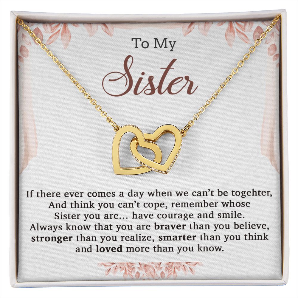 To My Sister Necklace, Brother to Sister, Birthday gift For Sister from Brother