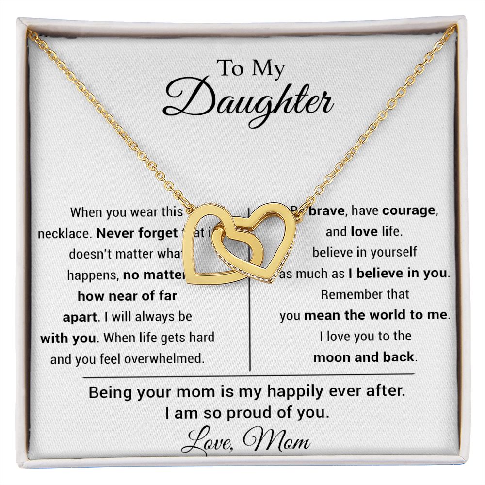 To My Daughter Necklace, Gift For Daughter From Mom, Daughter Mother Necklace555