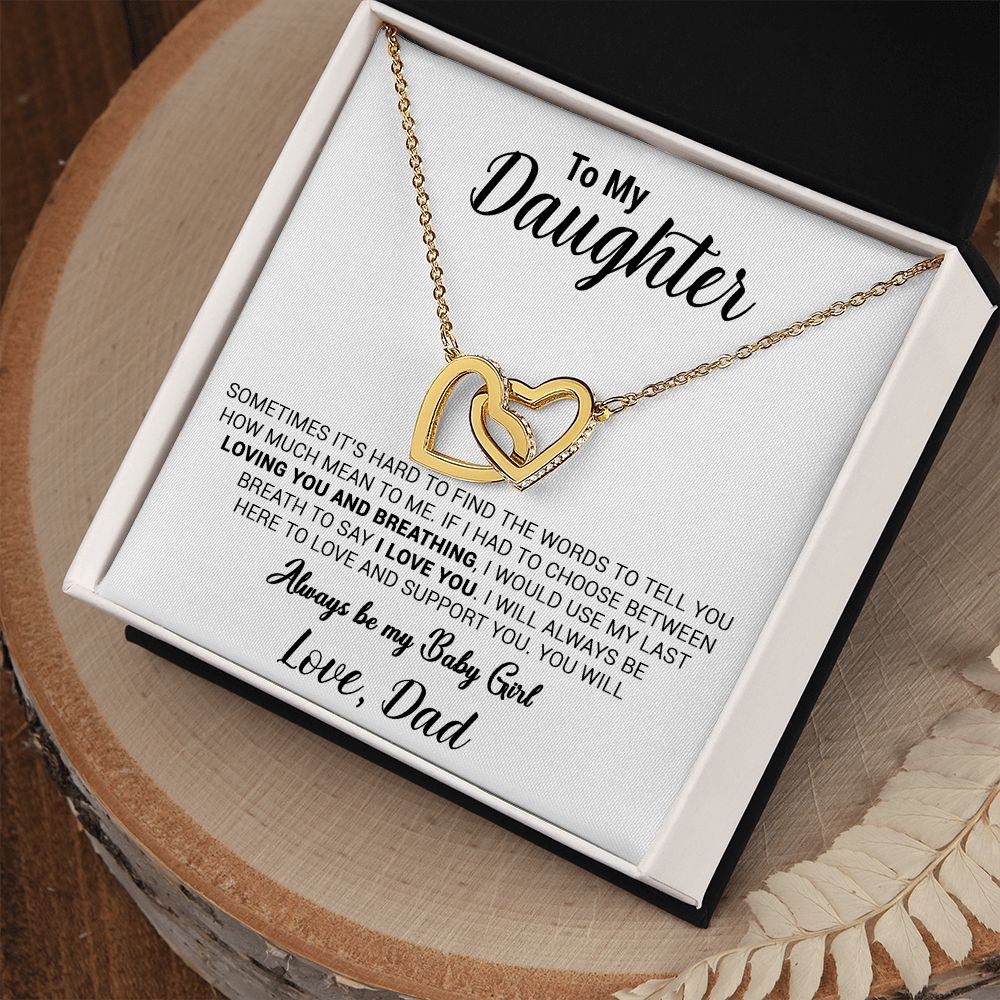 To My Daughter Necklace, Gift For Daughter From Dad, Daughter Father Necklace